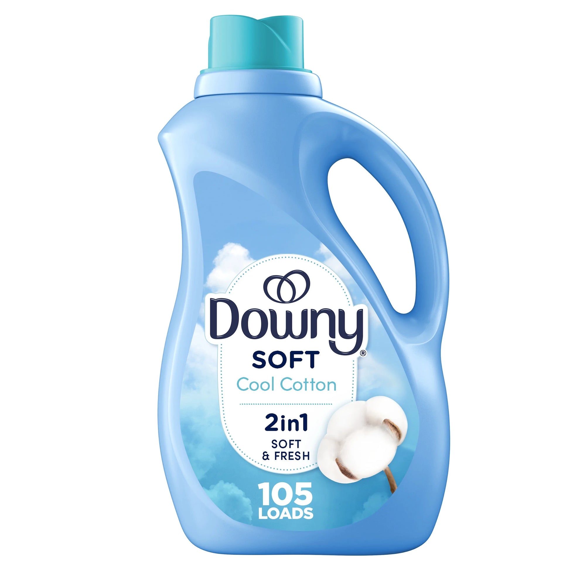 Liquid Fabric Softener, Cool Cotton Scent, 77 Fl Oz, 105 Loads