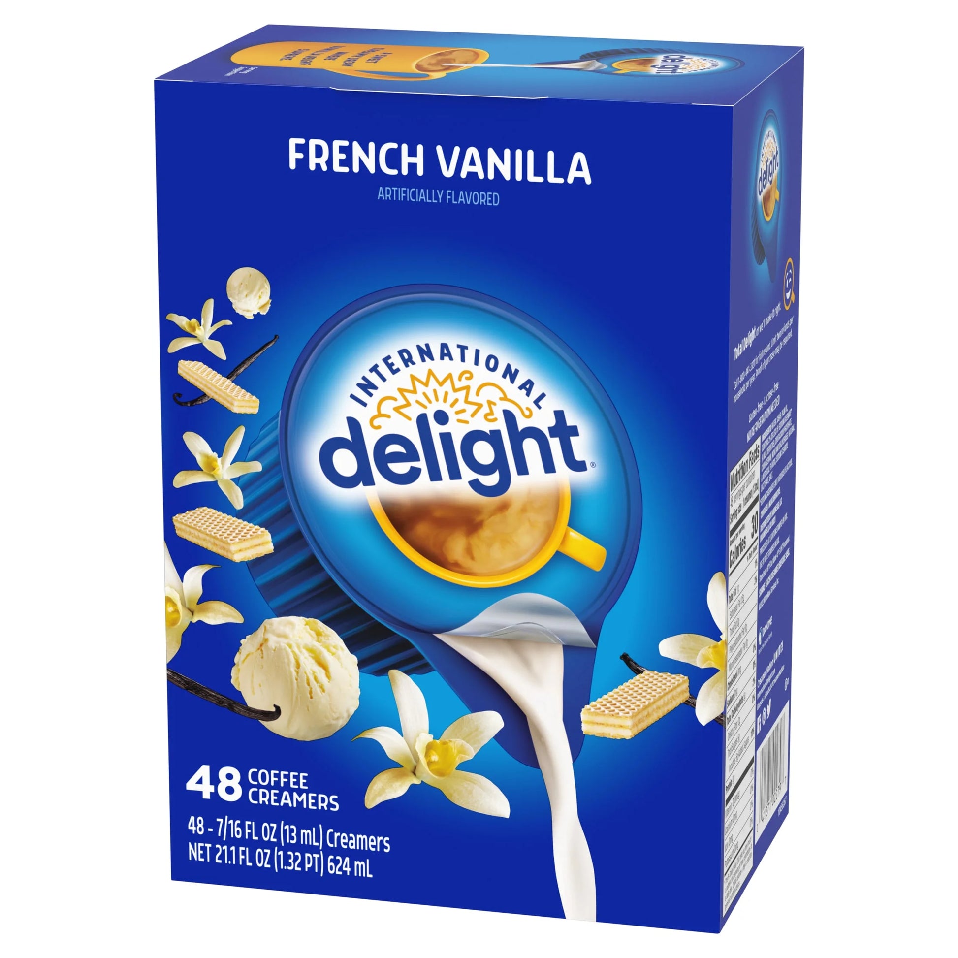 (3 Pack)  French Vanilla Coffee Creamer Singles, 48 Count