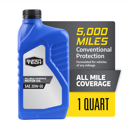 All Mileage Motor Oil SAE 20W-50, 1 Quart