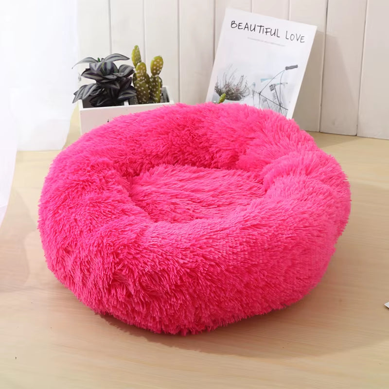 Round Cat Beds House Soft Long Plush Best Pet Dog Bed for Dogs Basket Pet Products Cushion Cat Bed Cat Mat Animals Sleeping Sofa