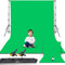 Photo Video Studio 8.5 X 10Ft Green Screen Backdrop Stand Kit, Photography Background Support System with 10 X12Ft 100% Cotton Muslin Chromakey Curtain