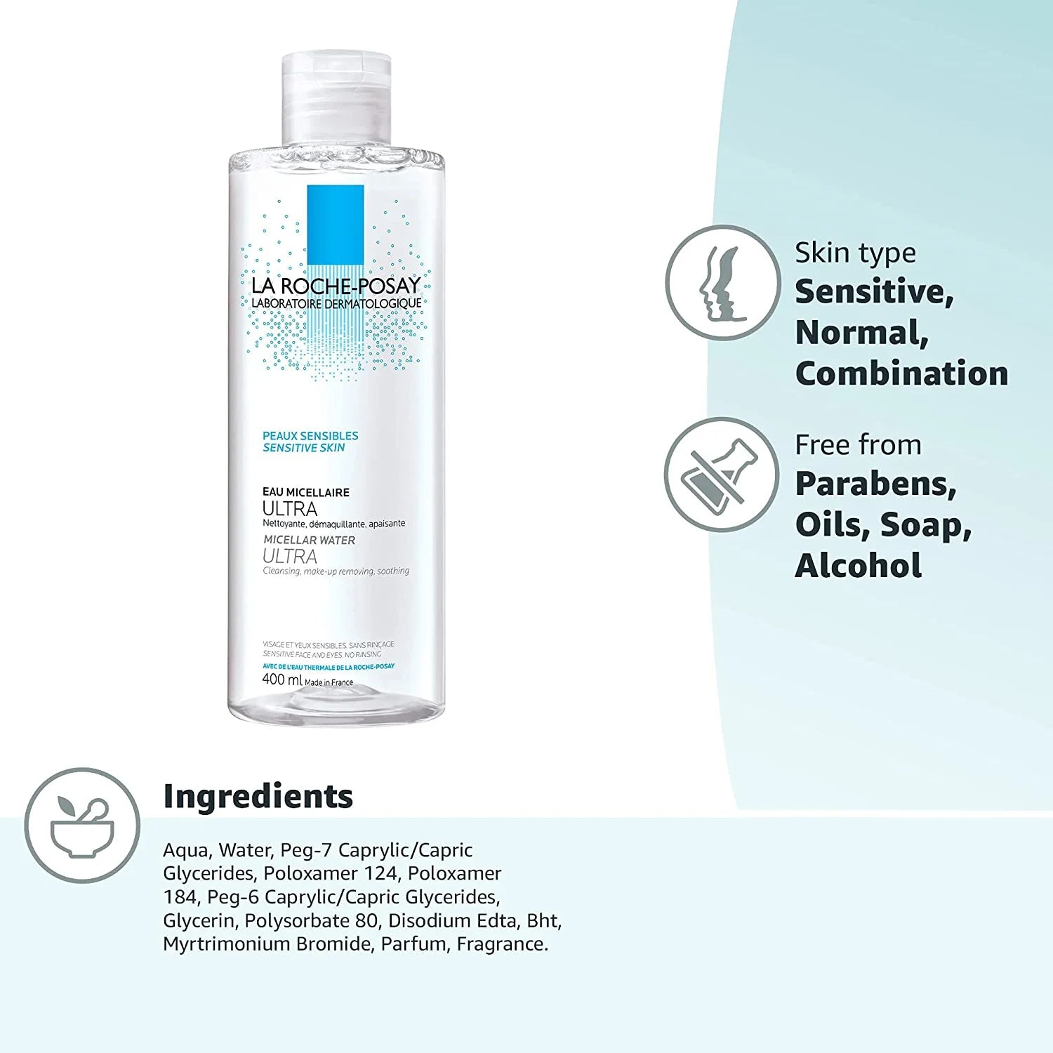 Micellar Cleansing Water for Sensitive Skin, 13.52 Fl. Oz