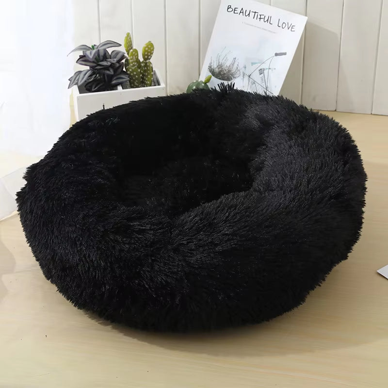 Round Cat Beds House Soft Long Plush Best Pet Dog Bed for Dogs Basket Pet Products Cushion Cat Bed Cat Mat Animals Sleeping Sofa