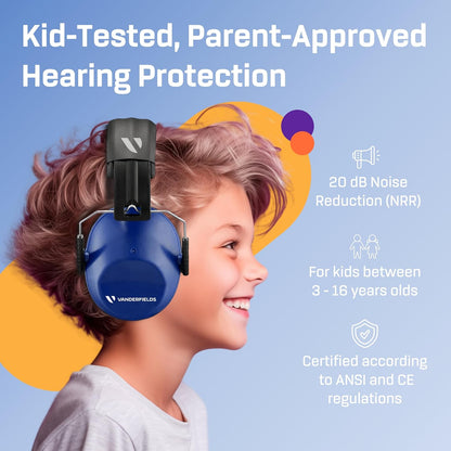 Kids Ear Protection, Noise Canceling Headphones Kids, Age 3-16, 26Db/27Db Noise Reduction, Ear Muffs for Kids