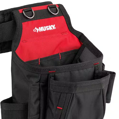 Contractors 2-Bag Work Tool Belt with Suspenders