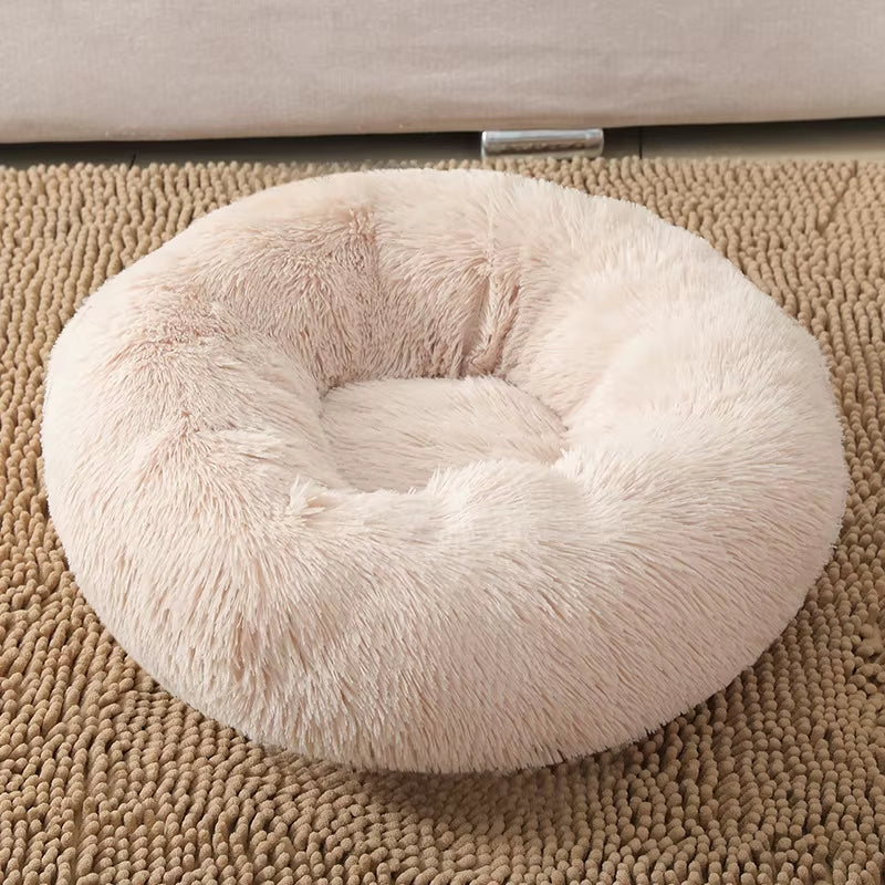 Round Cat Beds House Soft Long Plush Best Pet Dog Bed for Dogs Basket Pet Products Cushion Cat Bed Cat Mat Animals Sleeping Sofa