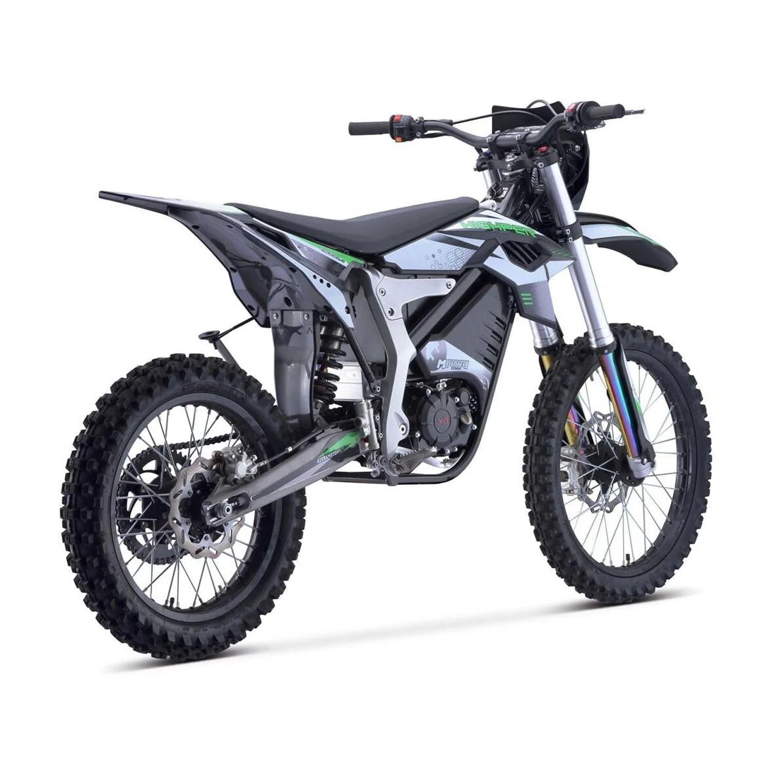 Electric 12, 000W Dirt Bike for 16+ Teens - White