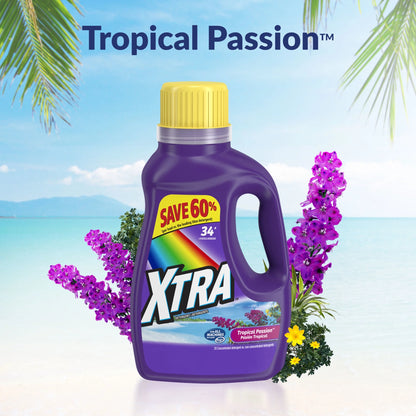 Liquid Laundry Detergent, Tropical Passion, 75Oz