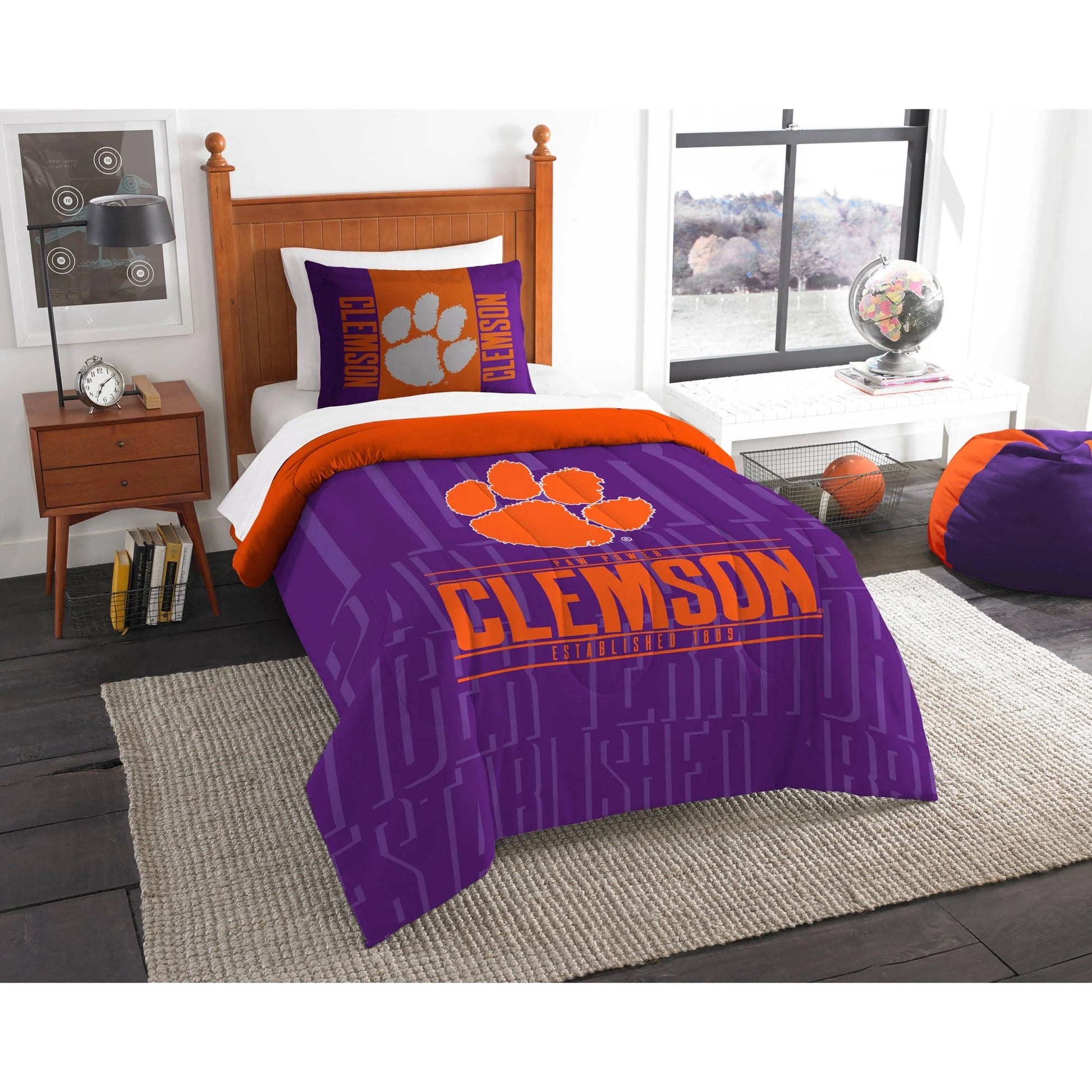 NCAA Clemson Tigers "Modern Take" Bedding Comforter Set