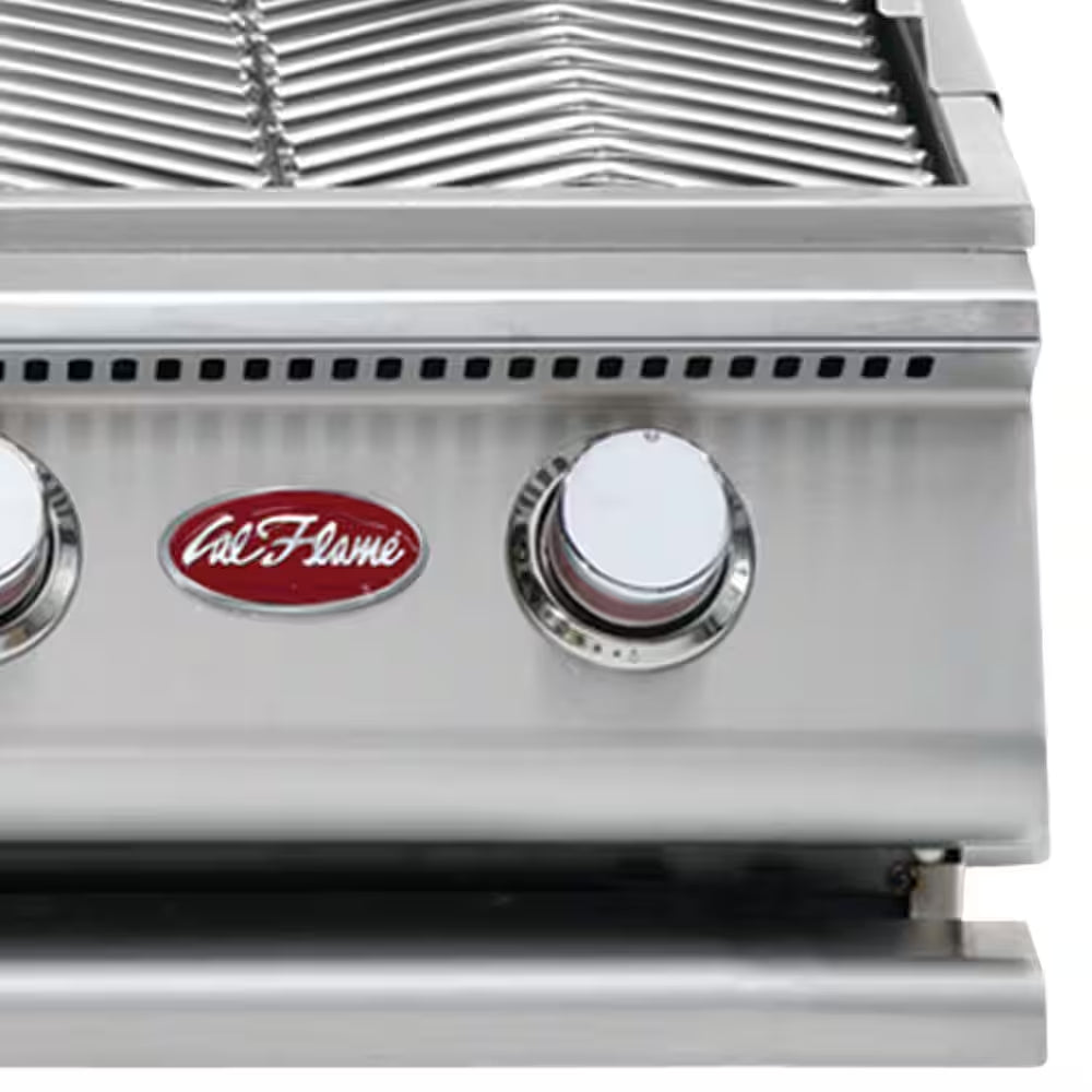 6 Ft. Stucco Grill Island with Granite Top and 4-Burner Gas Grill in Stainless Steel