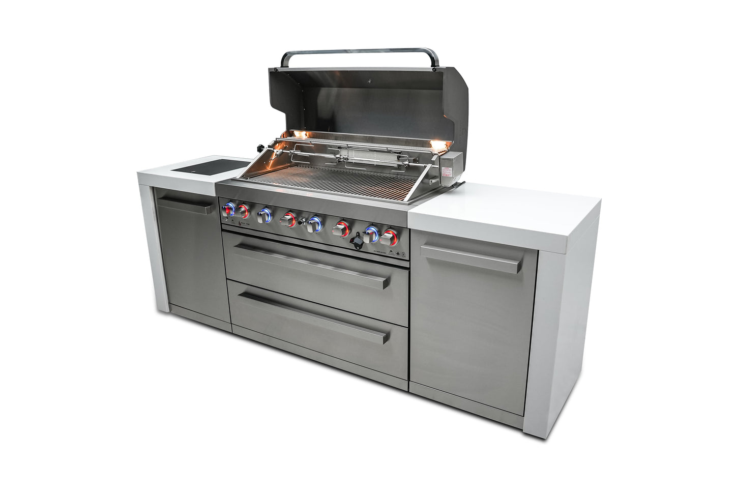 44'' Island 8-Burner Built-In Convertible Gas Grill