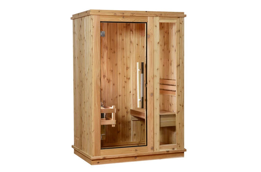 Logan 1-Person Indoor Sauna in Rustic Cedar