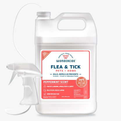 Flea & Tick Spray for Pets + Home with Natural Essential Oils