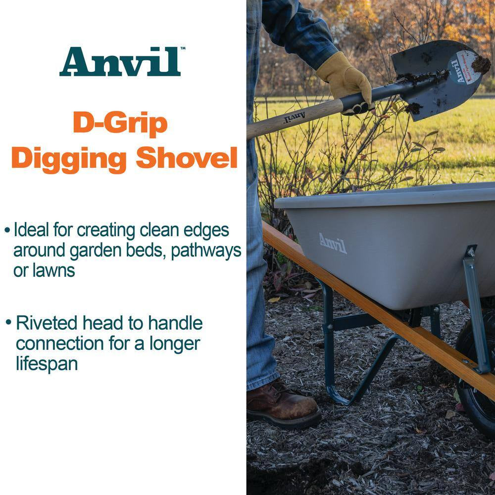 18 In. Handle, D-Handle Digging Shovel