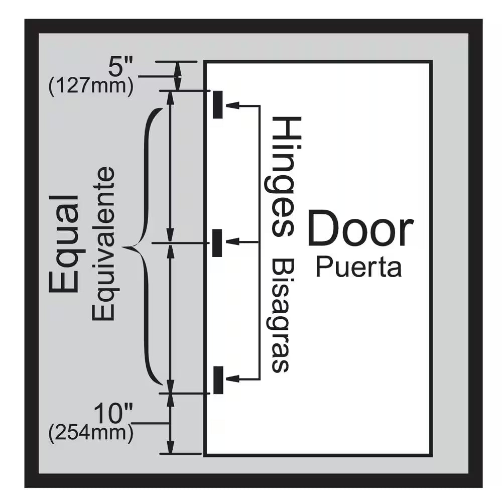 3-1/2 In. X 1/4 In. Radius Matte Black Squeak-Free Door Hinge