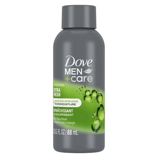 Dove Refreshing & Nourishing Body Wash for Men Extra Fresh, 3 Oz